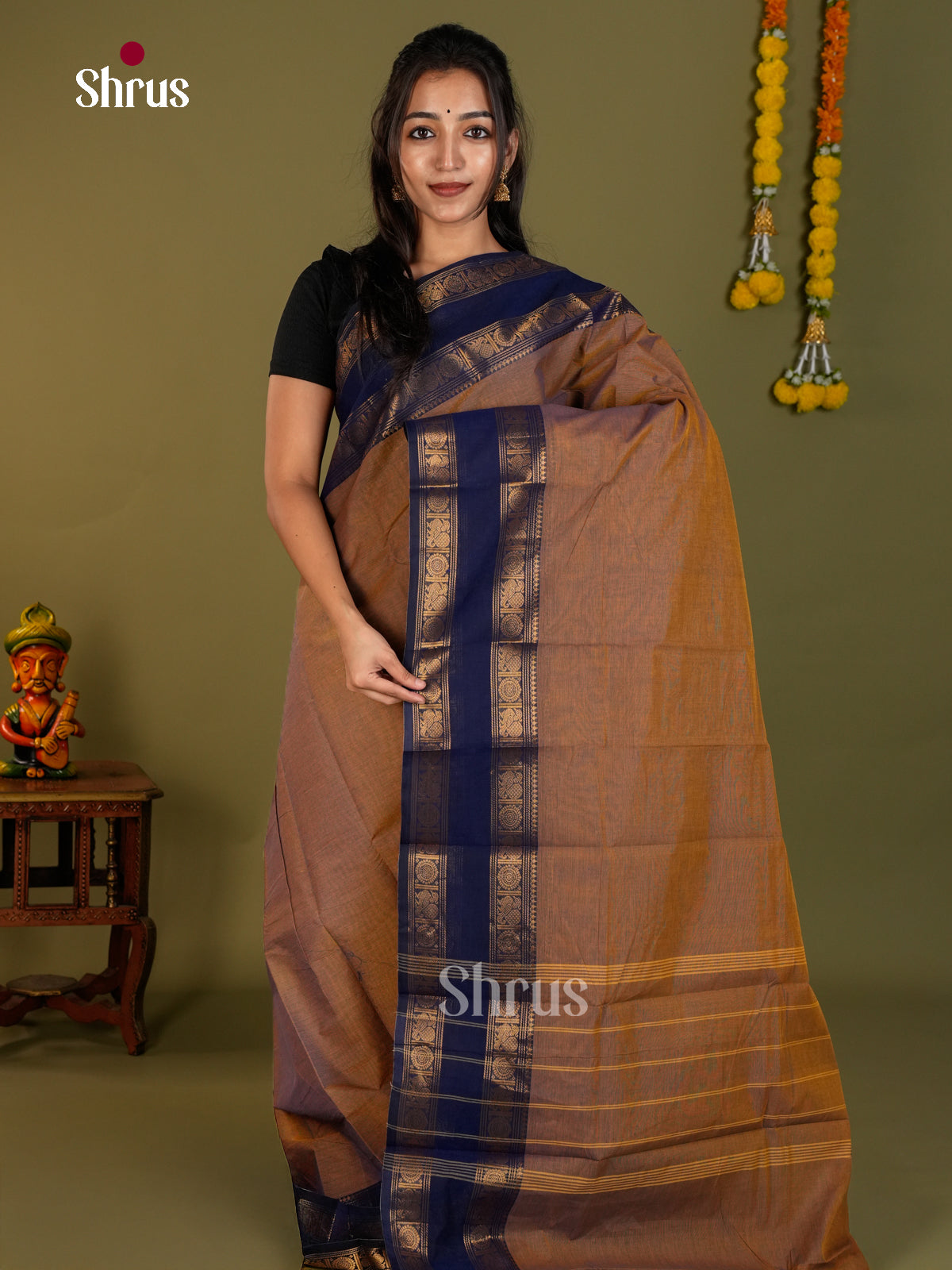 Chettinad Cotton Saree - EDS13058 - Shop on Shrus.com