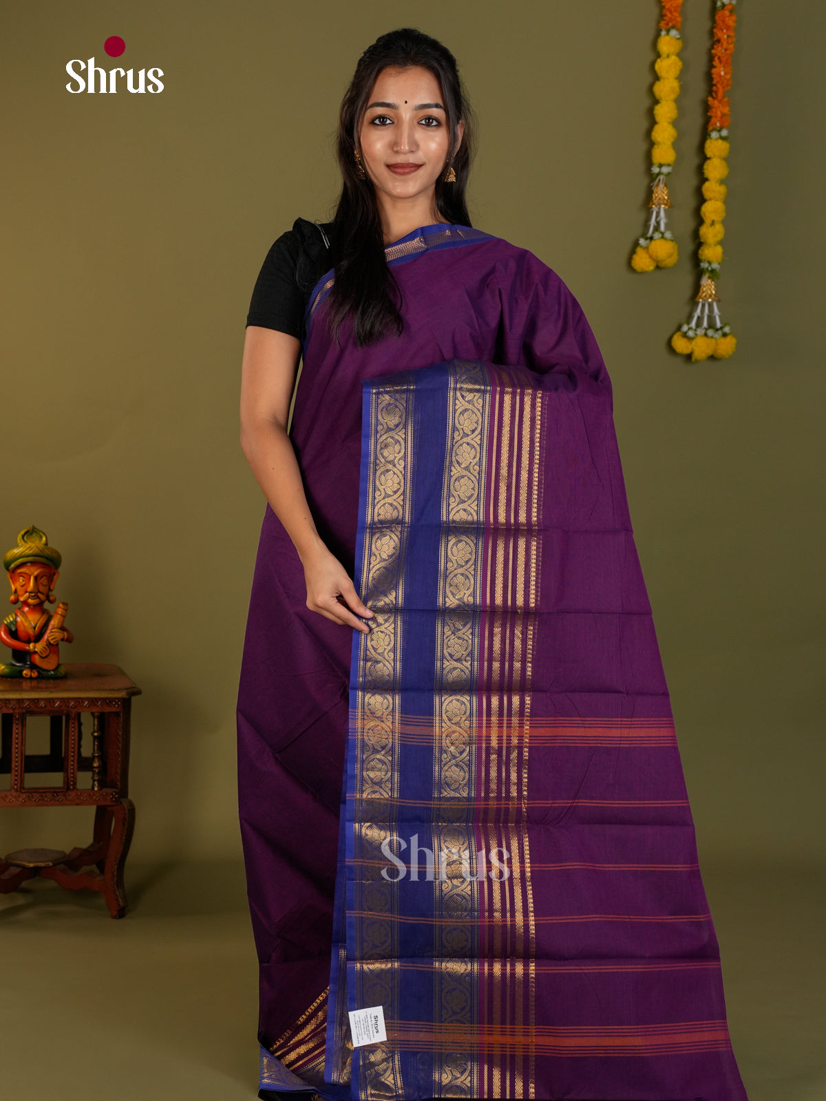 Chettinad Cotton Saree - EDS13060 - Shop on Shrus.com