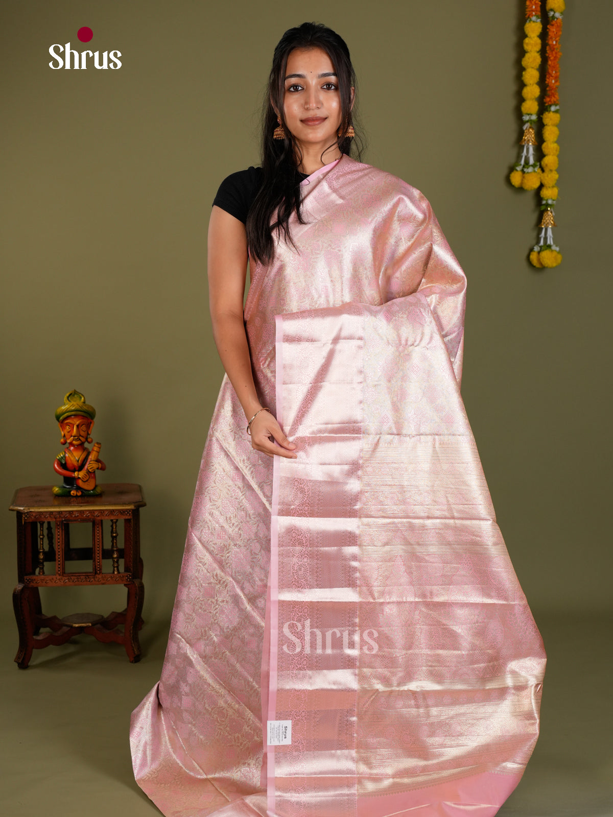 Kanchipuram-halfpure Saree - EDS15006 - Shop on Shrus.com