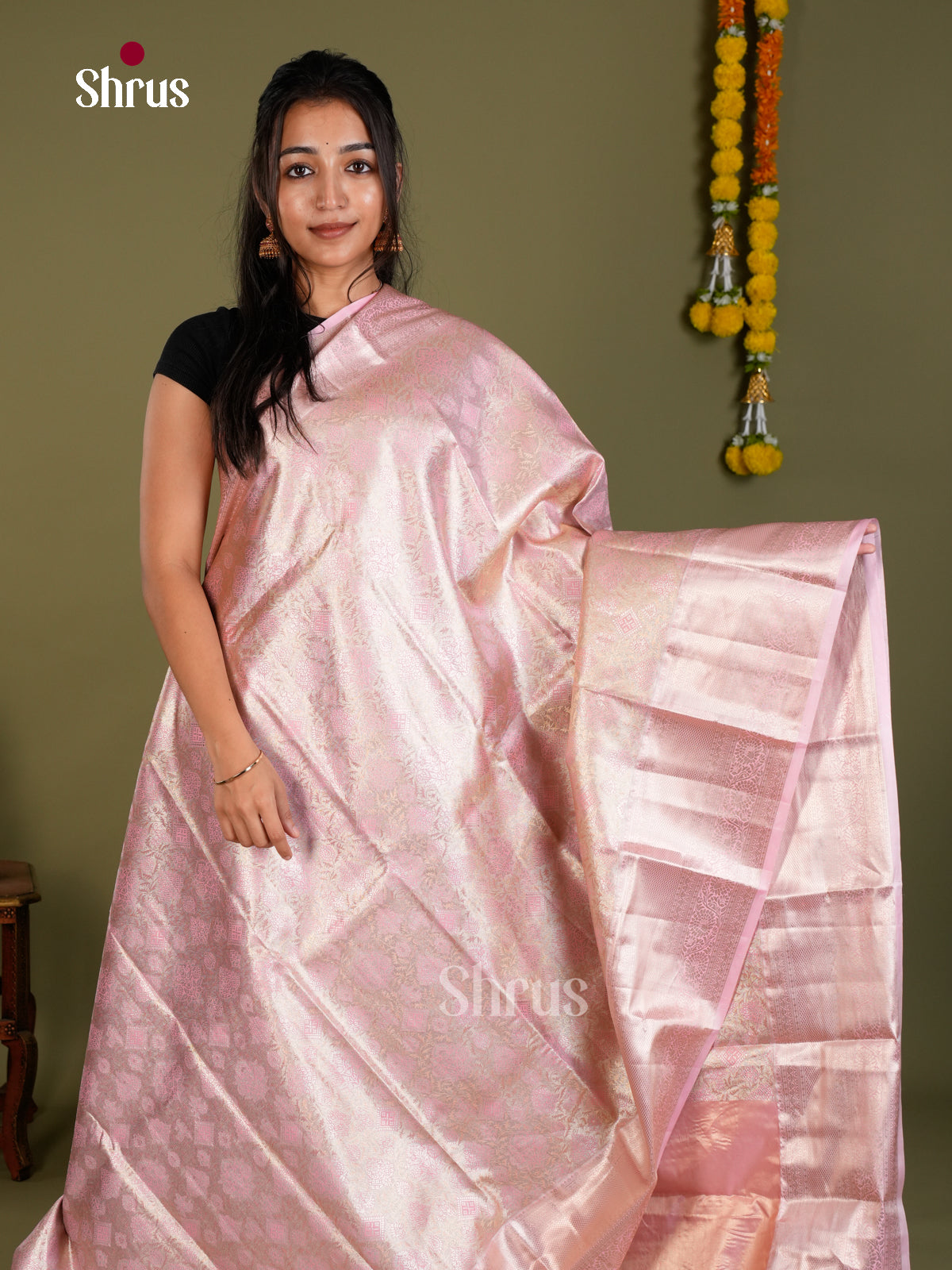Kanchipuram-halfpure Saree - EDS15006 - Shop on Shrus.com