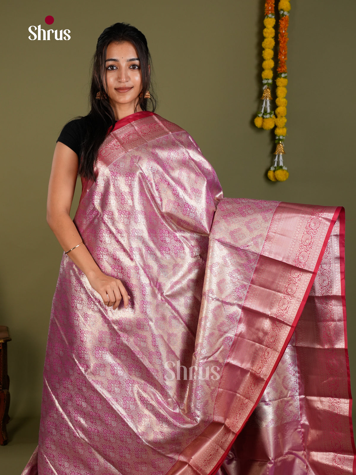 Kanchipuram-halfpure Saree - EDS15008 - Shop on Shrus.com