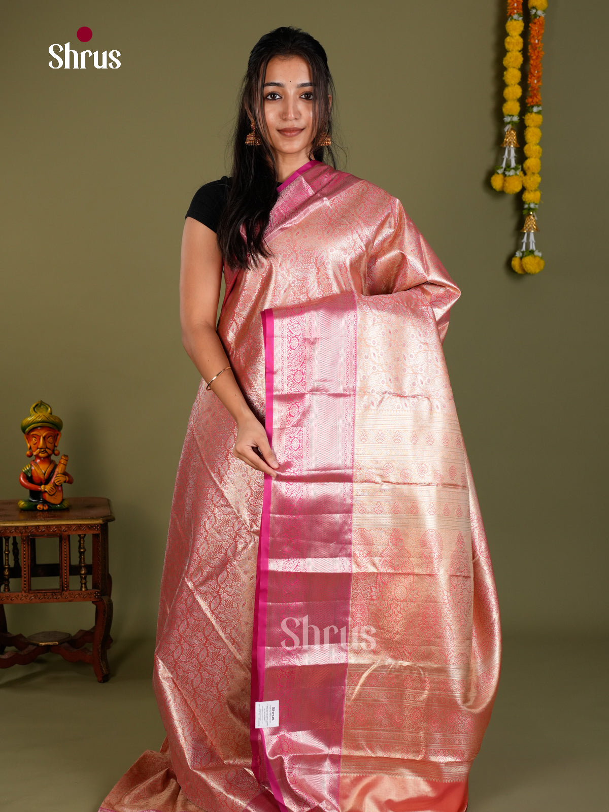 Kanchipuram-halfpure Saree - EDS15012 - Shop on Shrus.com
