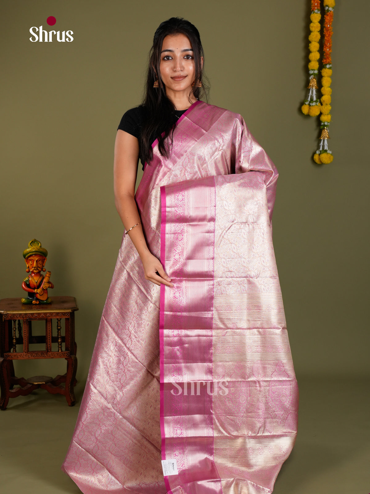 Kanchipuram-halfpure Saree - EDS15014 - Shop on Shrus.com