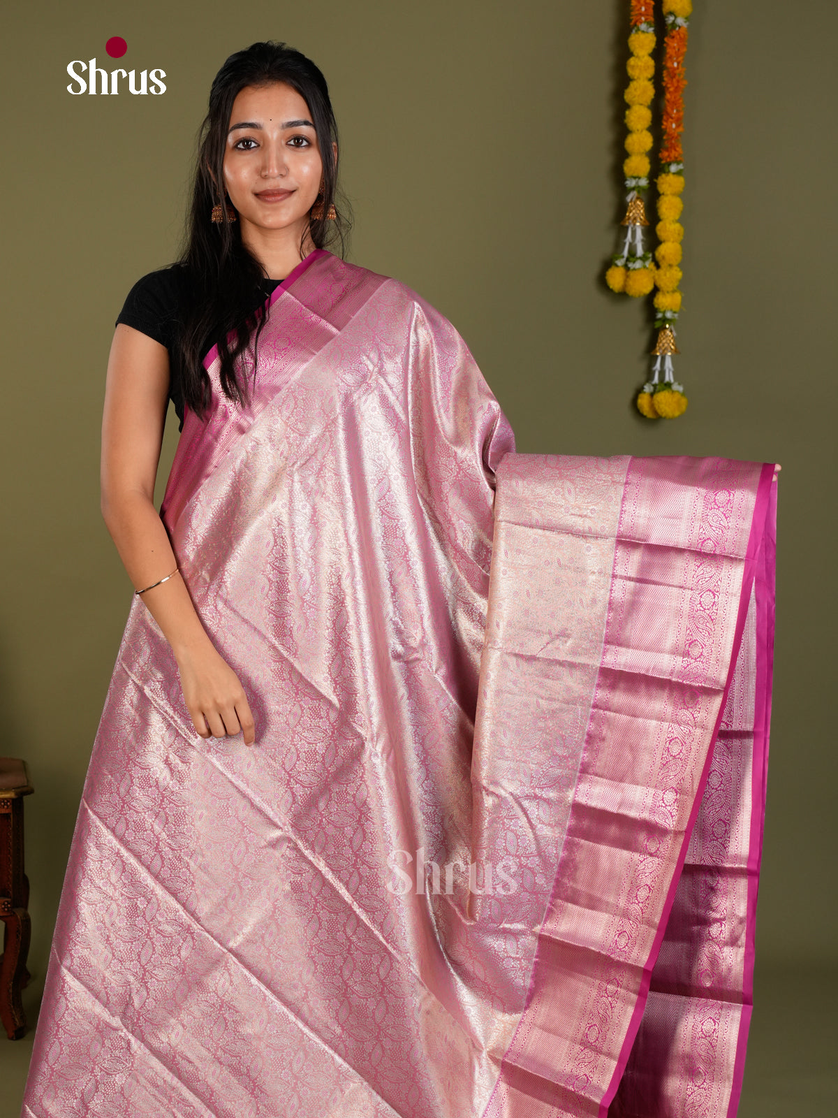 Kanchipuram-halfpure Saree - EDS15014 - Shop on Shrus.com