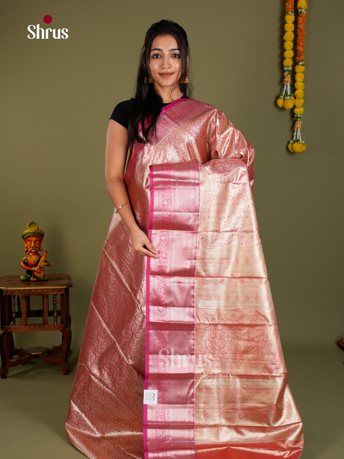 Kanchipuram-halfpure Saree - EDS15017 - Shop on Shrus.com