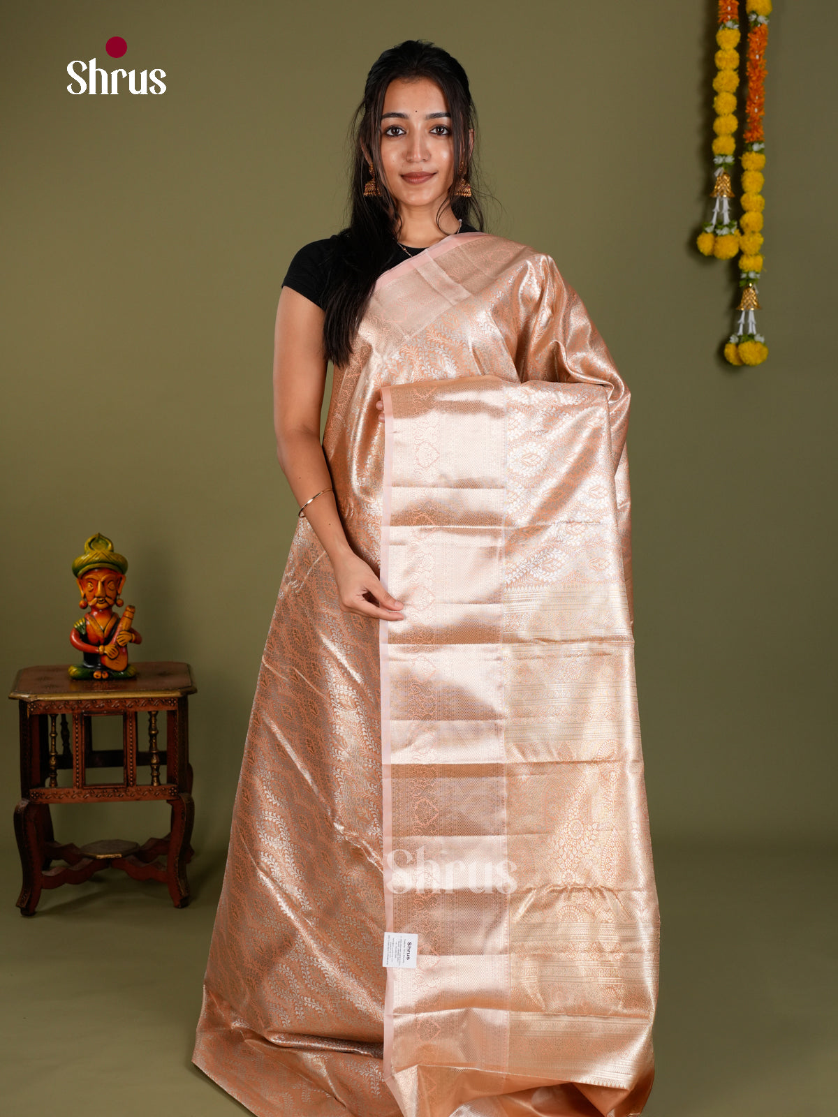 Kanchipuram-halfpure Saree - EDS15023 - Shop on Shrus.com