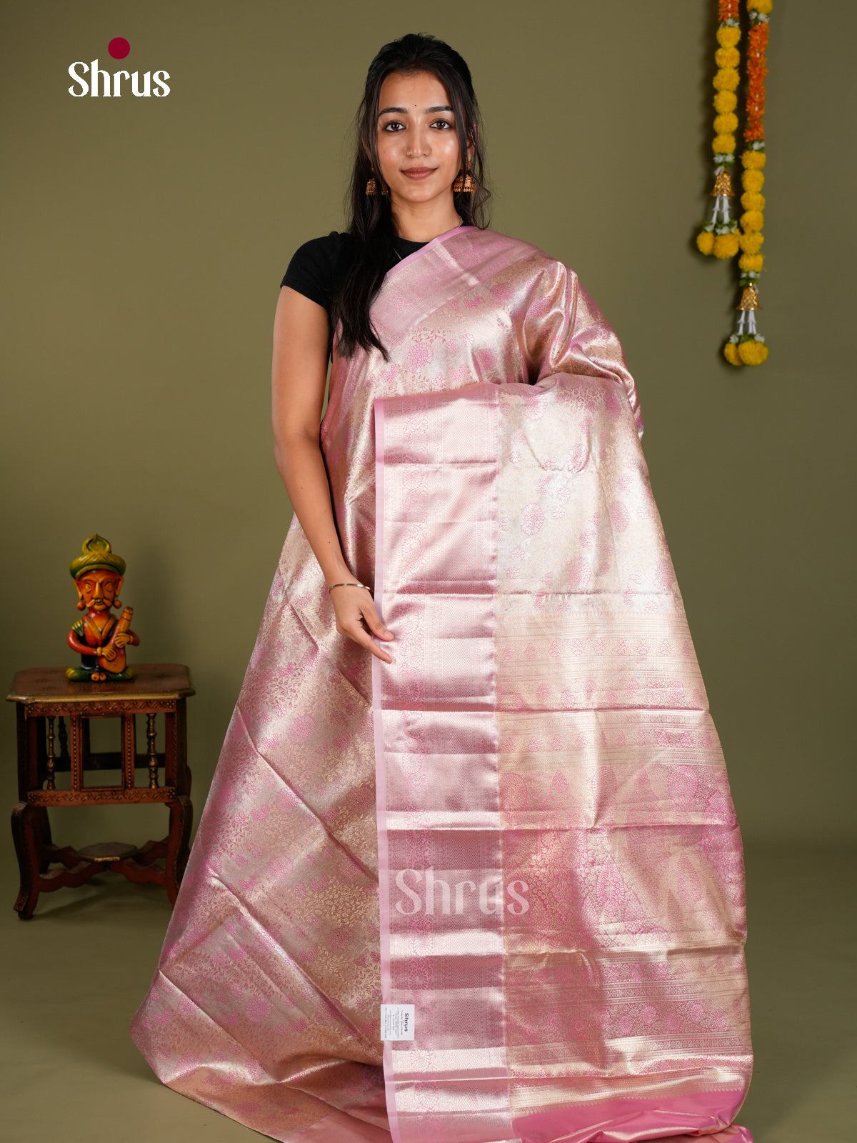 Kanchipuram-halfpure Saree - EDS15032 - Shop on Shrus.com