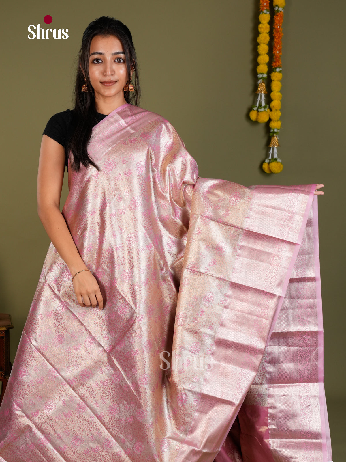 Kanchipuram-halfpure Saree - EDS15032 - Shop on Shrus.com