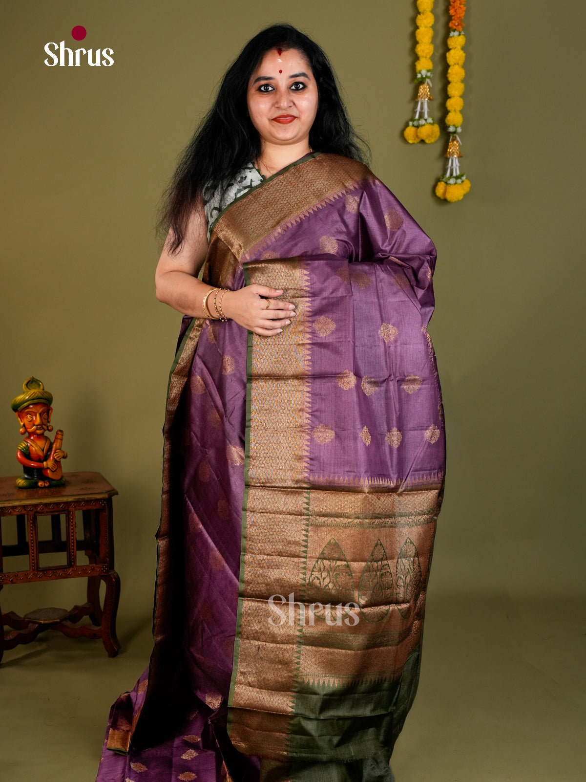 Tussar Saree - EDS18002 - Shop on Shrus.com