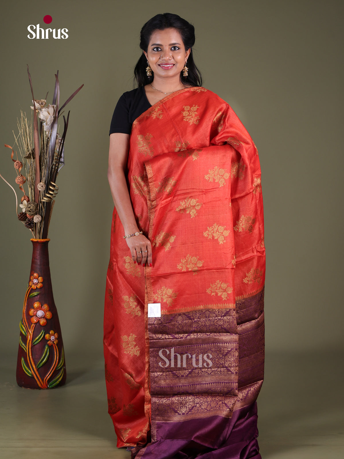 Tussar Saree - EDS18040 - Shop on Shrus.com