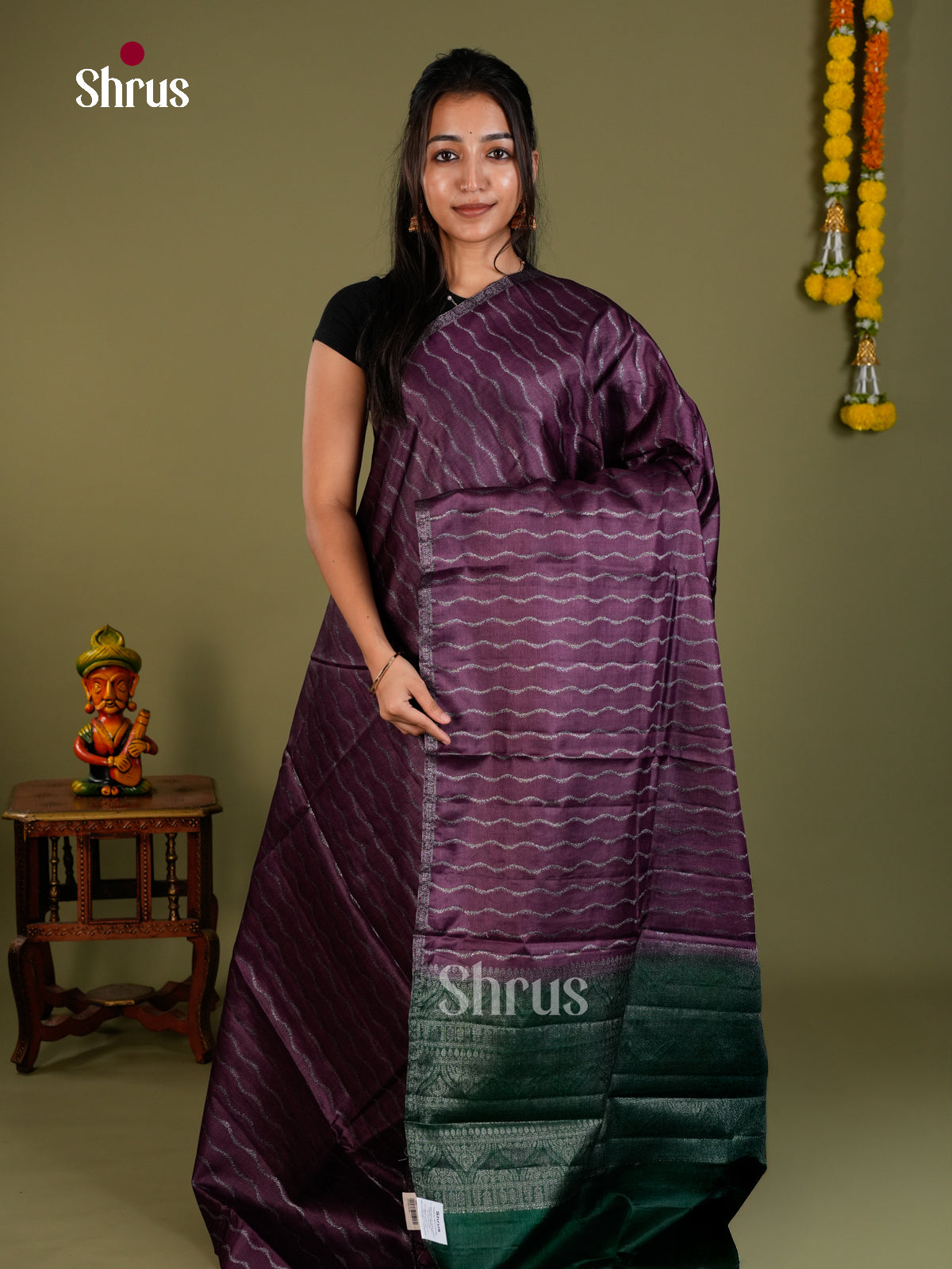 Tussar Saree - EDS18042 - Shop on Shrus.com