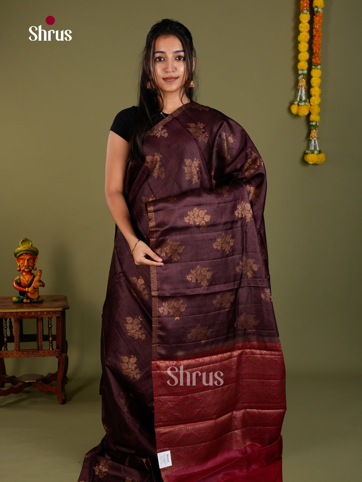 Tussar Saree - EDS18047 - Shop on Shrus.com