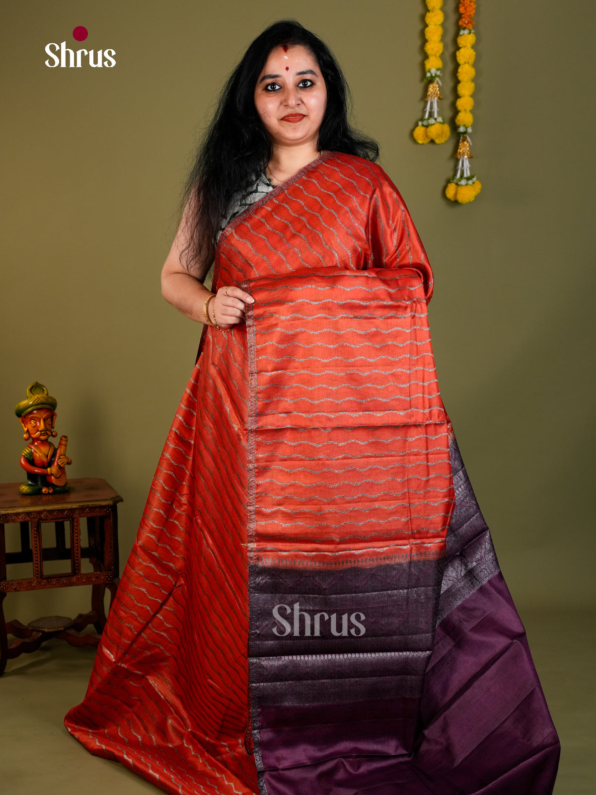 Tussar Saree - EDS18050 - Shop on Shrus.com