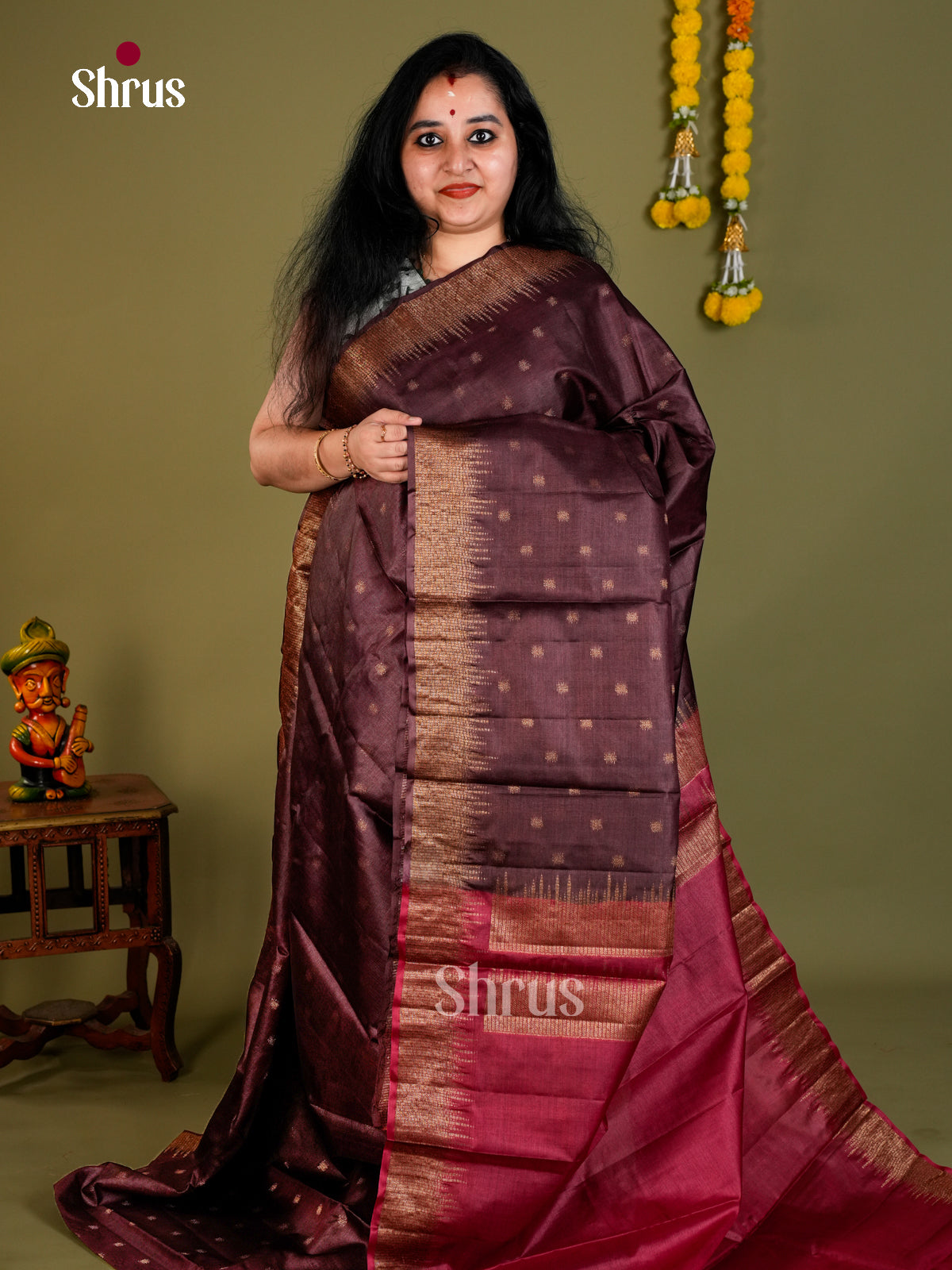 Tussar Saree - EDS18053 - Shop on Shrus.com