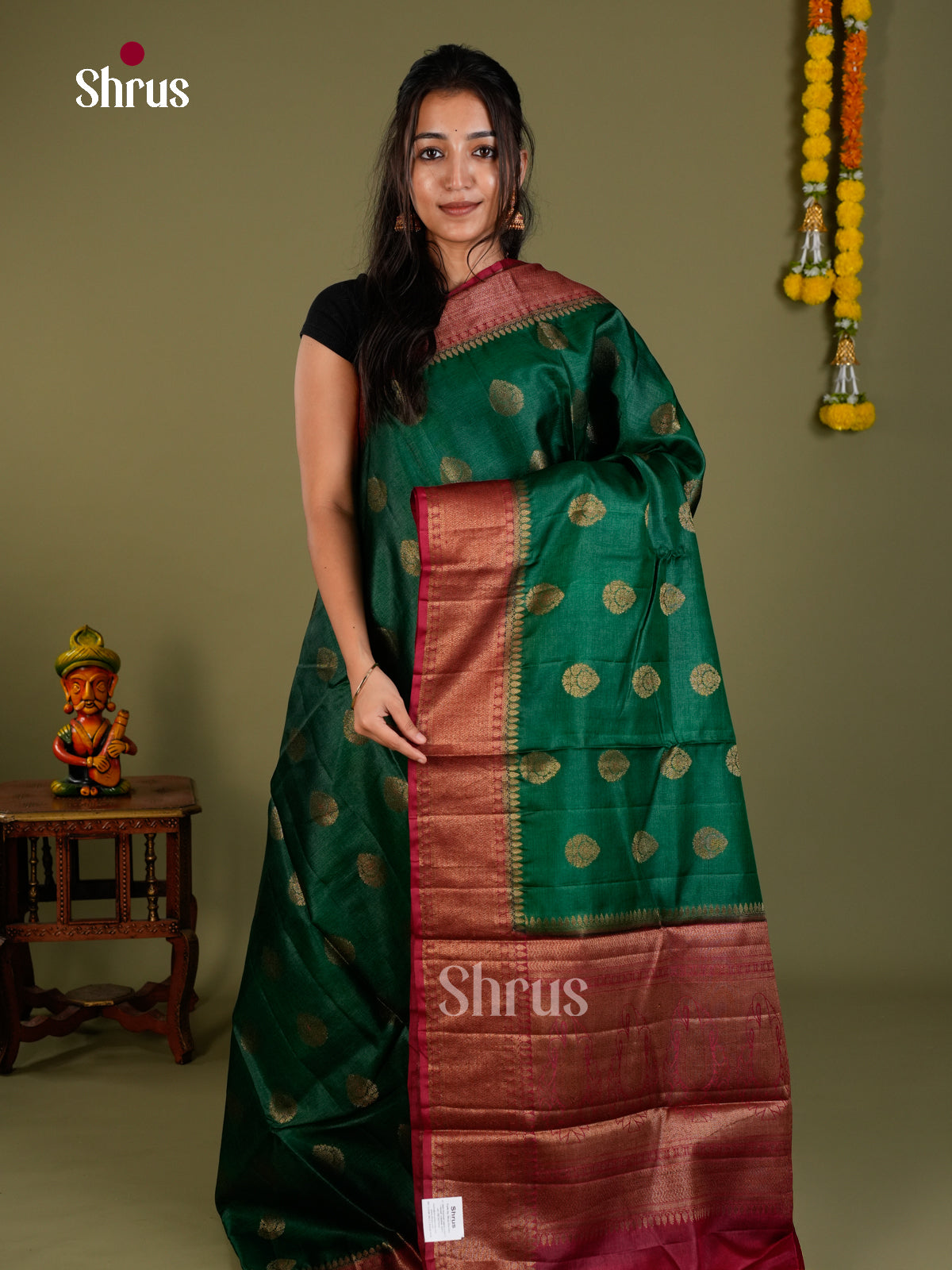 Tussar Saree - EDS18055 - Shop on Shrus.com