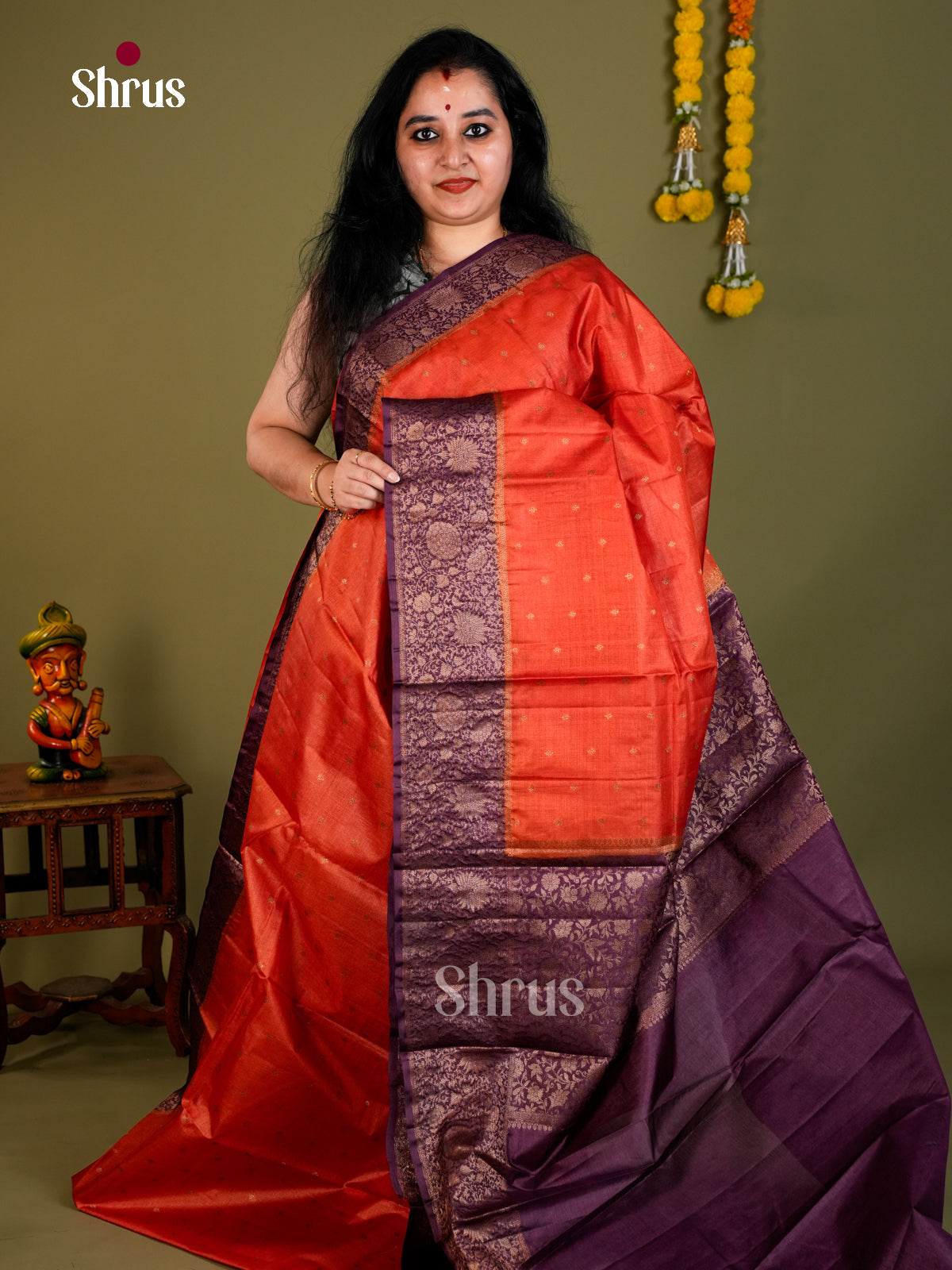 Tussar Saree - EDS18073 - Shop on Shrus.com