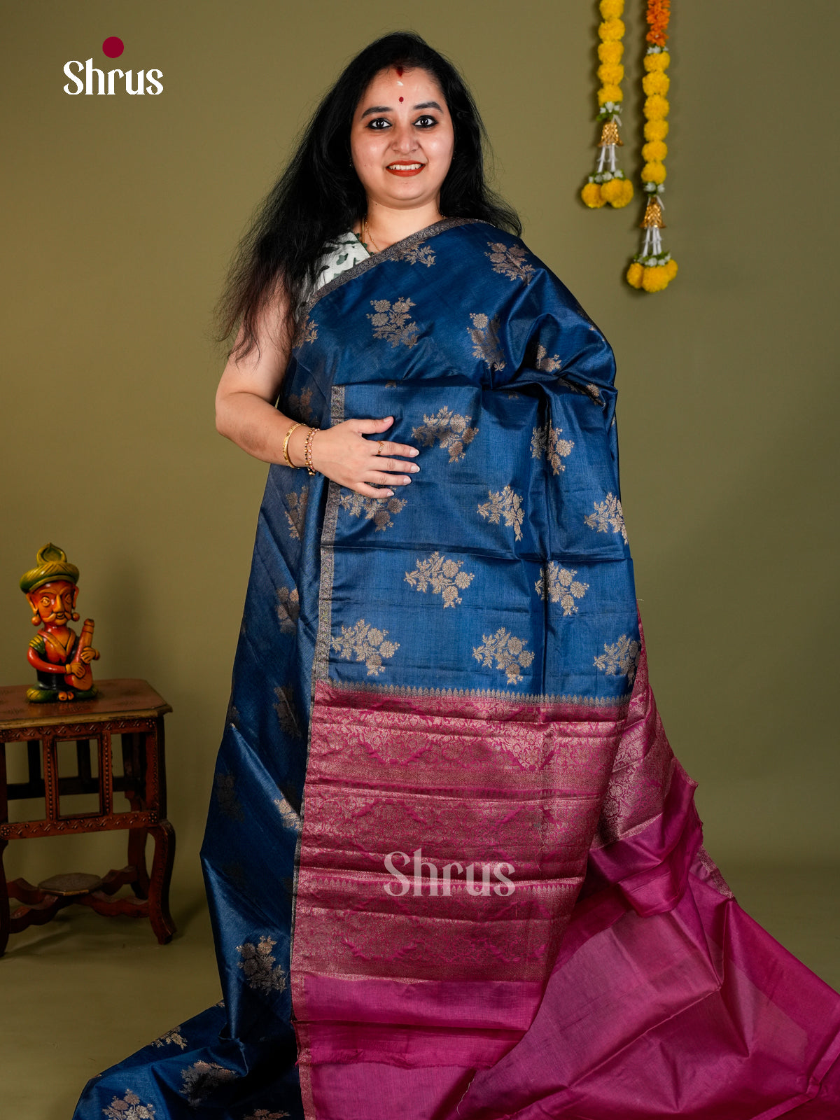 Tussar Saree - EDS18090 - Shop on Shrus.com