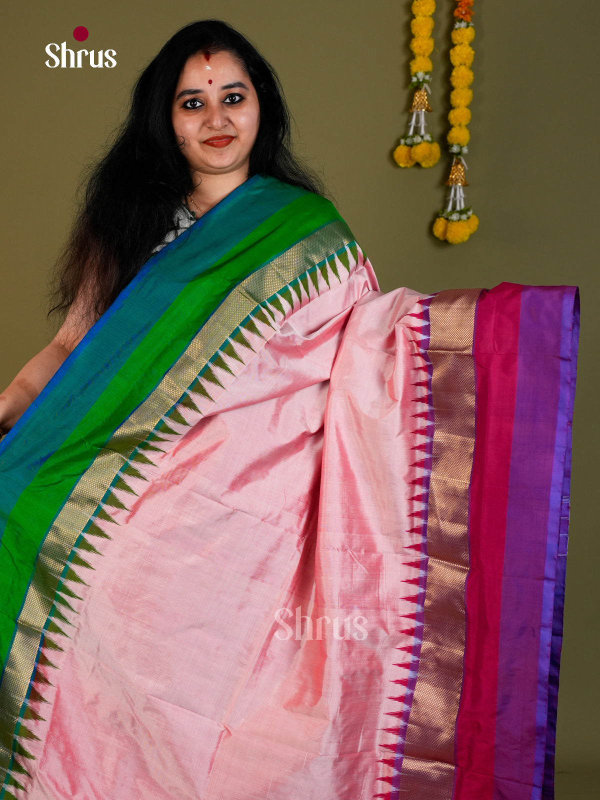 Ikkat Silk Saree - EDS18117 - Shop on Shrus.com