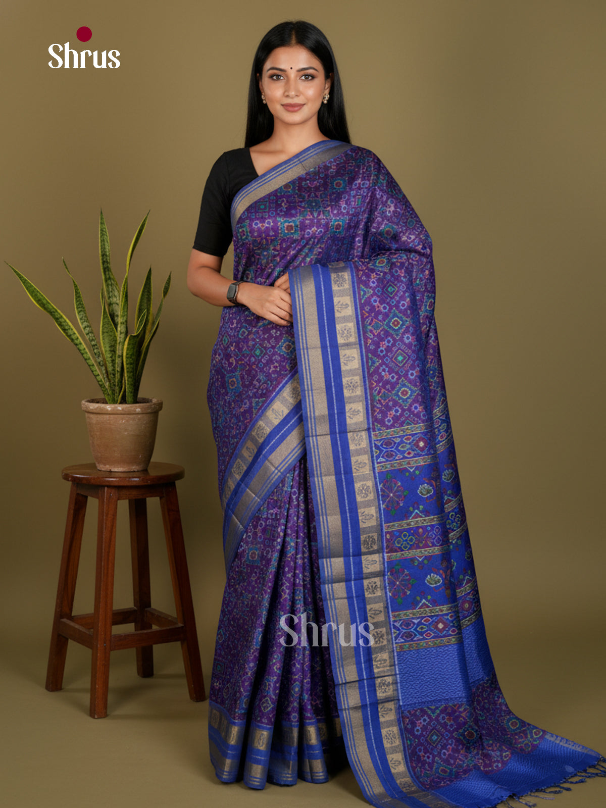 Semi Patola Saree - EDS21002 - Shop on Shrus.com