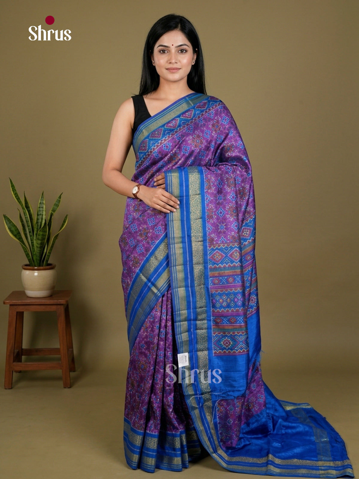Semi Patola Saree - EDS21005 - Shop on Shrus.com