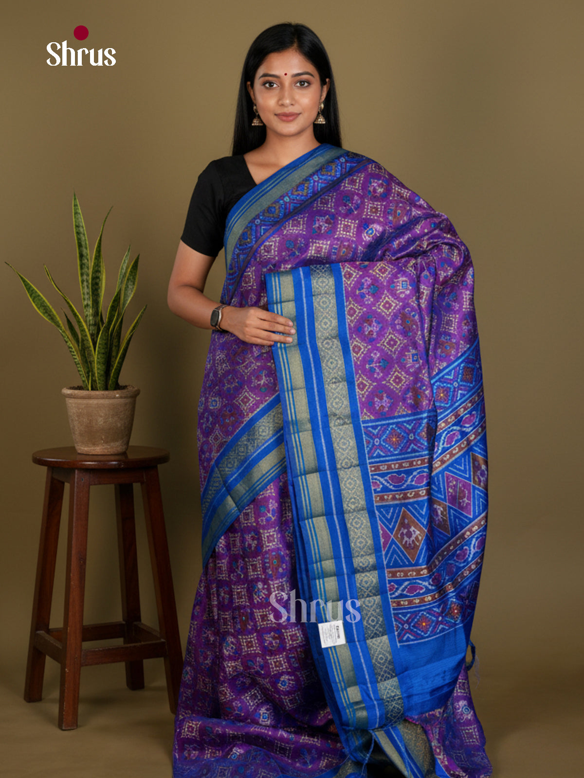 Semi Patola Saree - EDS21006 - Shop on Shrus.com
