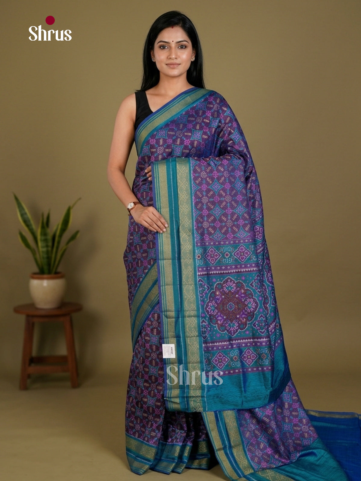 Semi Patola Saree - EDS21007 - Shop on Shrus.com