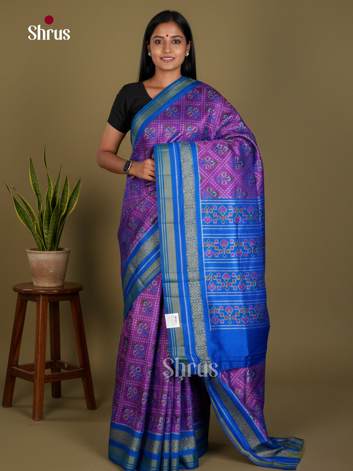 Semi Patola Saree - EDS21009 - Shop on Shrus.com