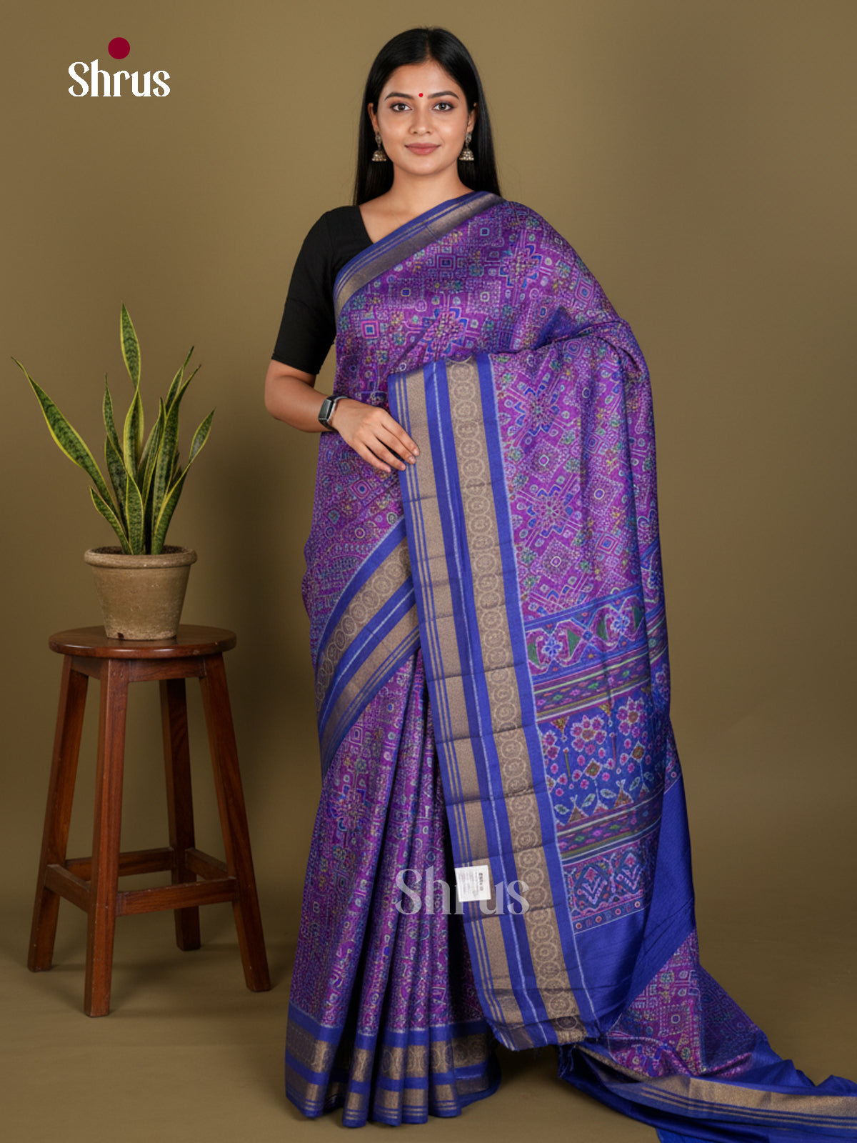 Semi Patola Saree - EDS21010 - Shop on Shrus.com