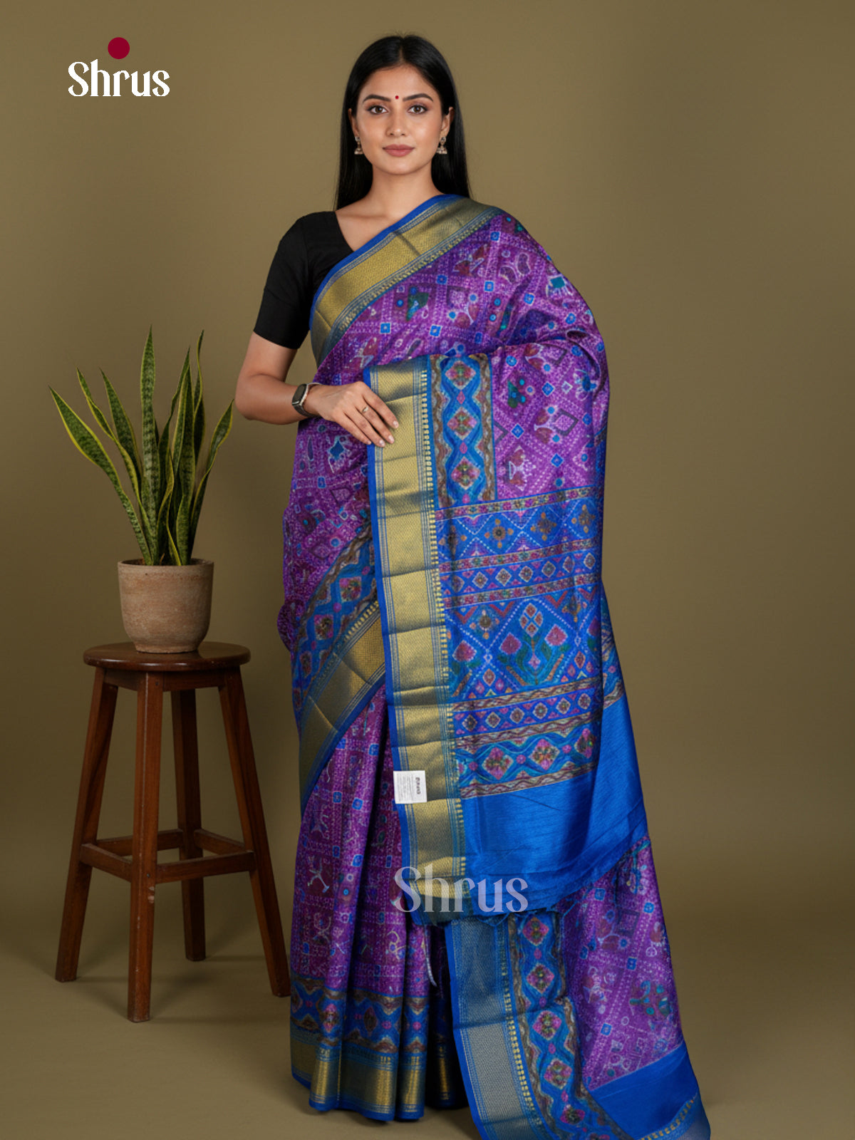 Semi Patola Saree - EDS21012 - Shop on Shrus.com