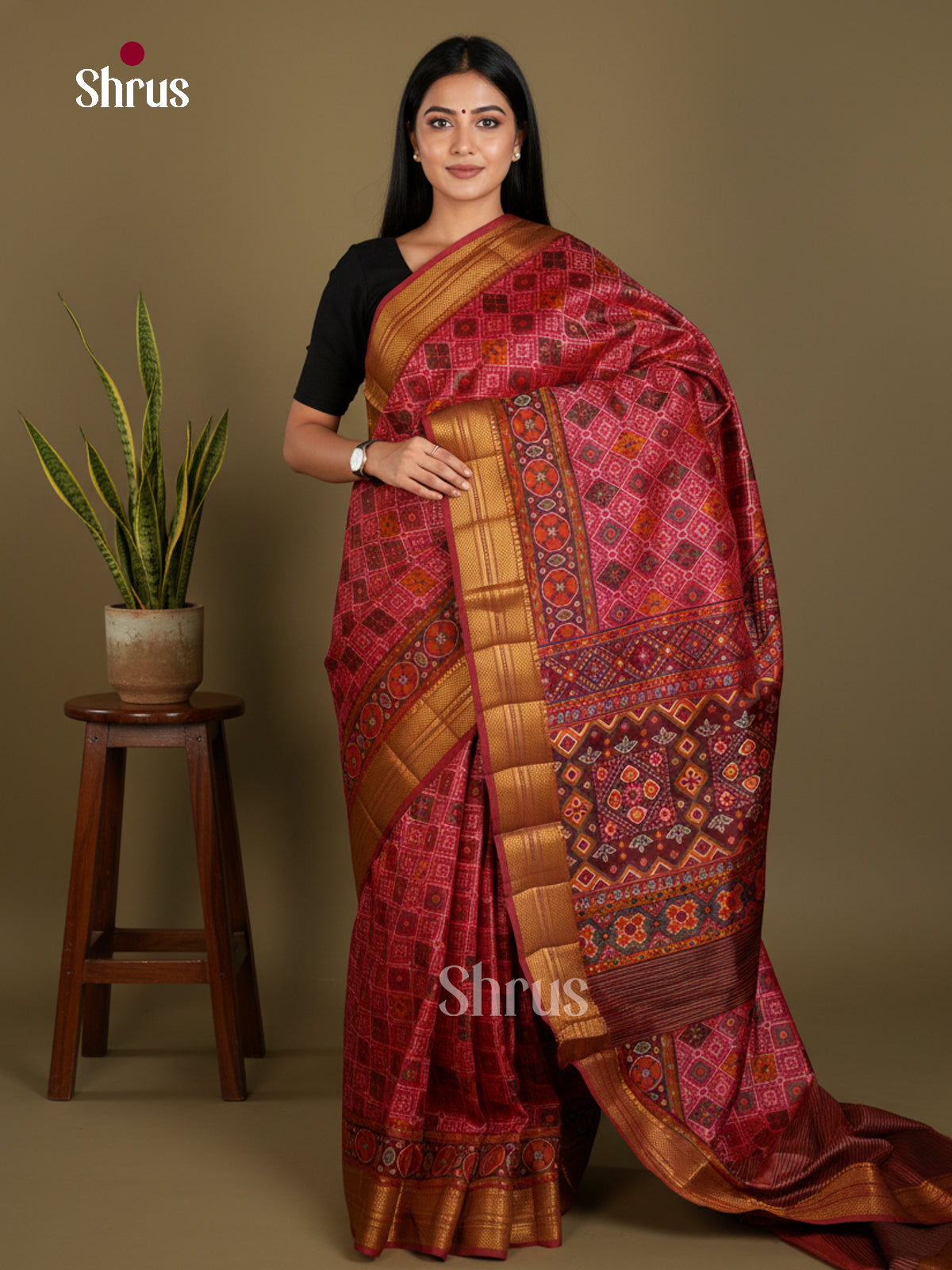 Semi Patola Saree - EDS21019 - Shop on Shrus.com