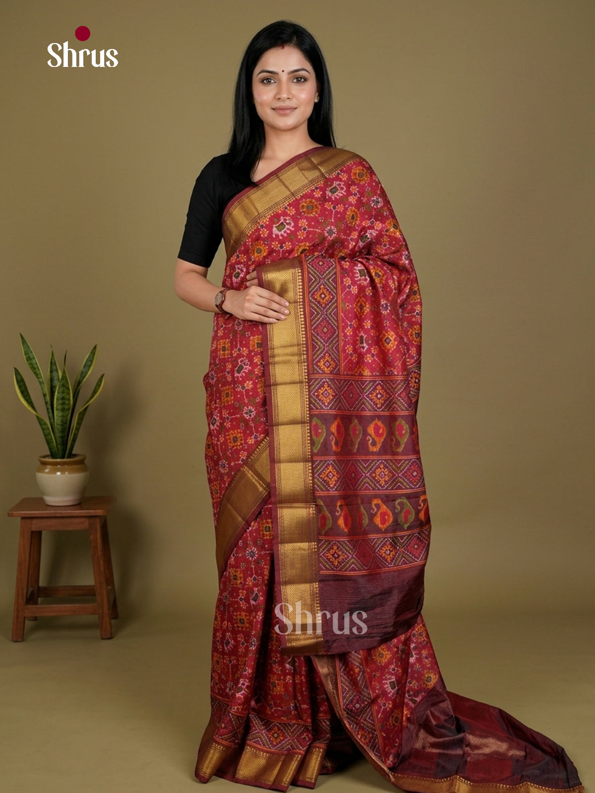 Semi Patola Saree - EDS21021 - Shop on Shrus.com
