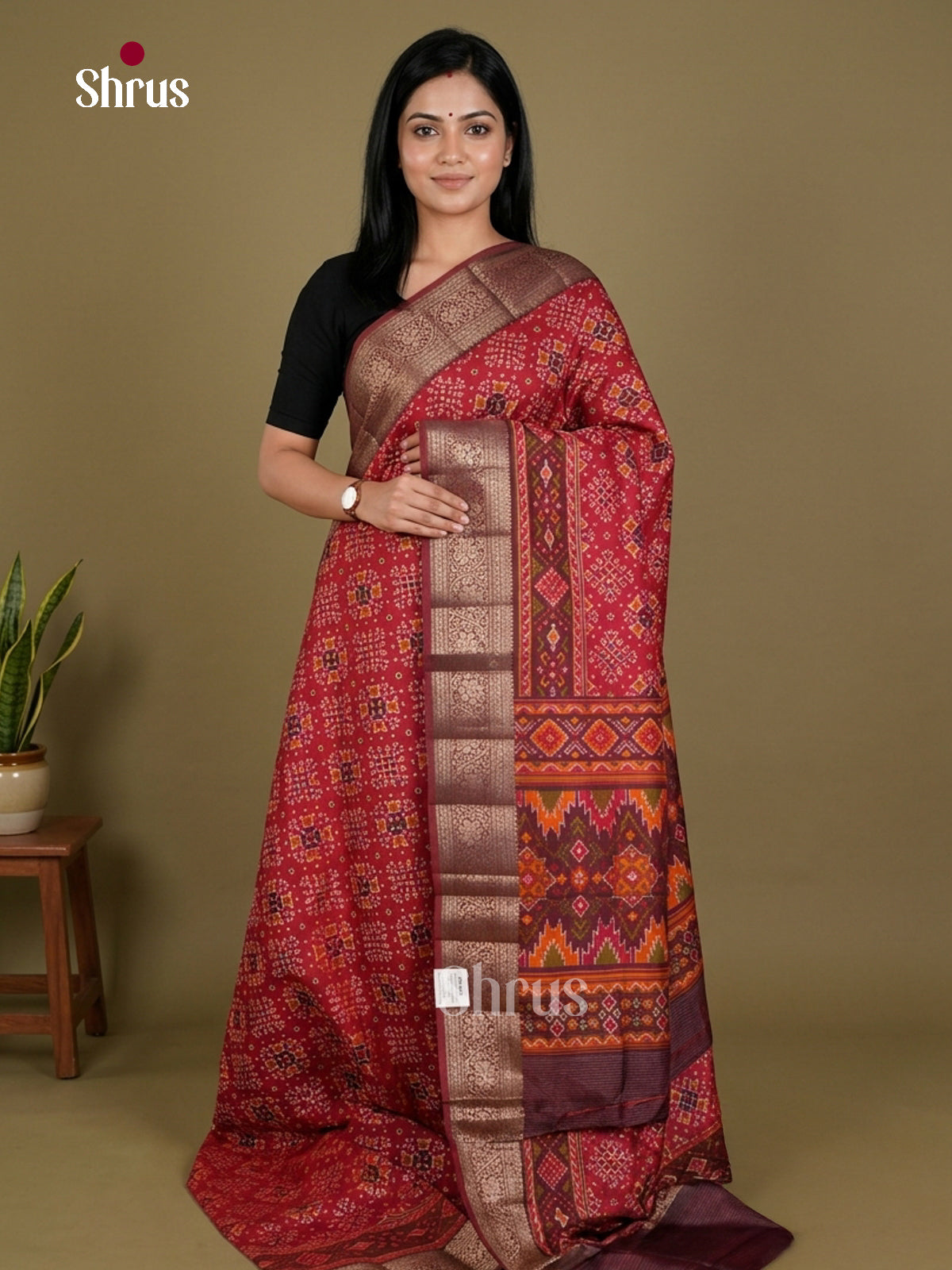 Semi Patola Saree - EDS21023 - Shop on Shrus.com