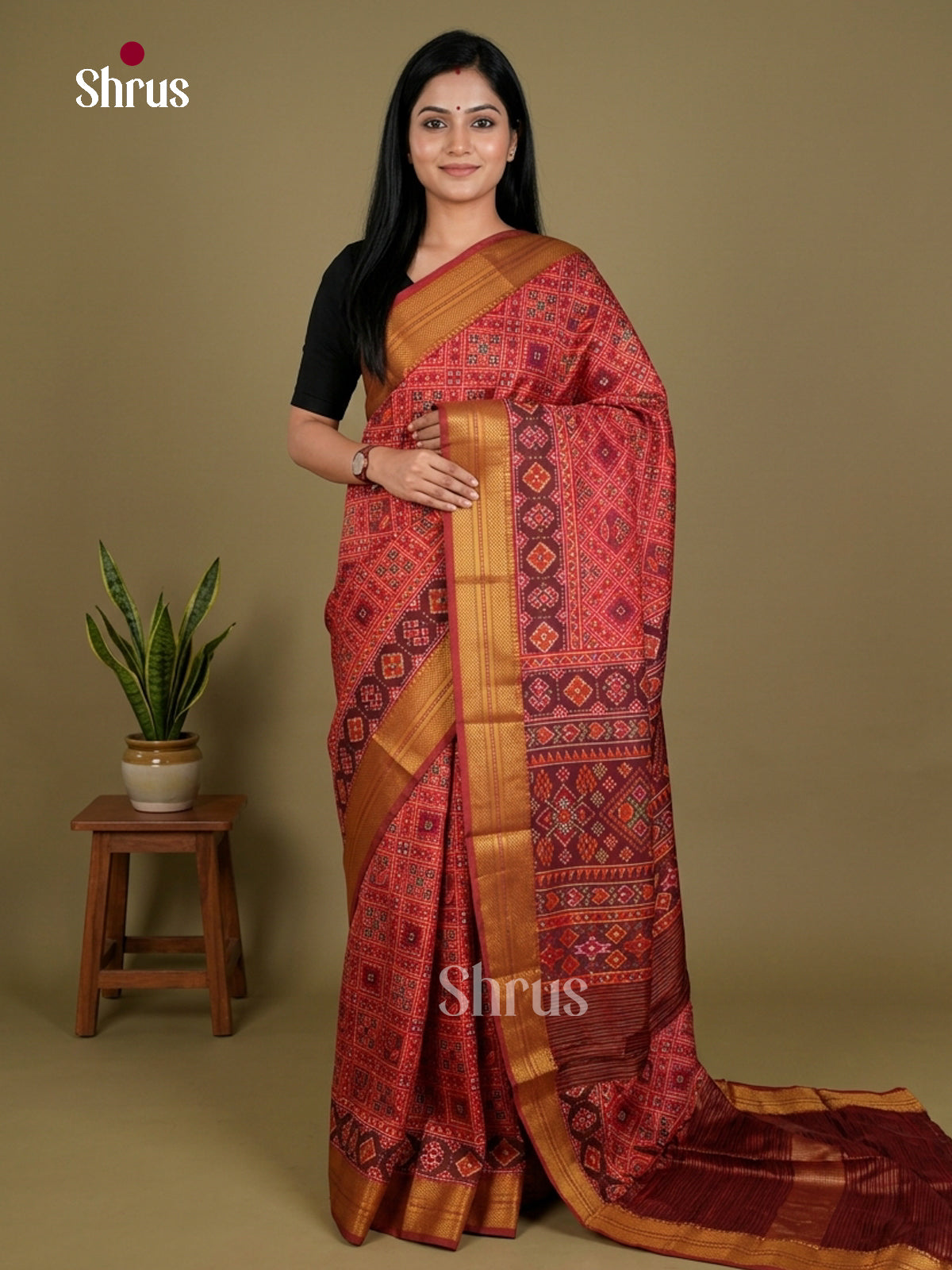 Semi Patola Saree - EDS21025 - Shop on Shrus.com