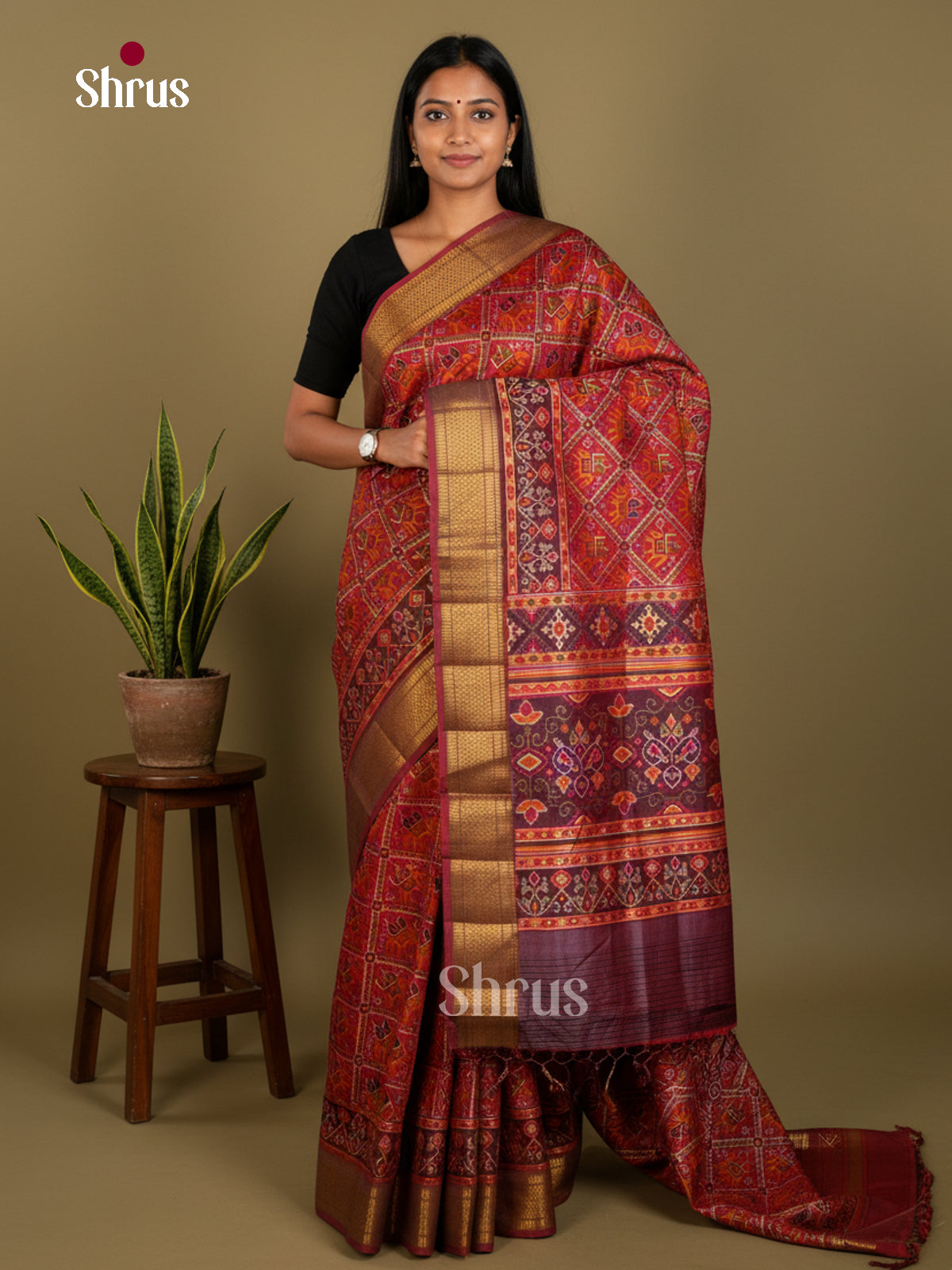 Semi Patola Saree - EDS21026 - Shop on Shrus.com
