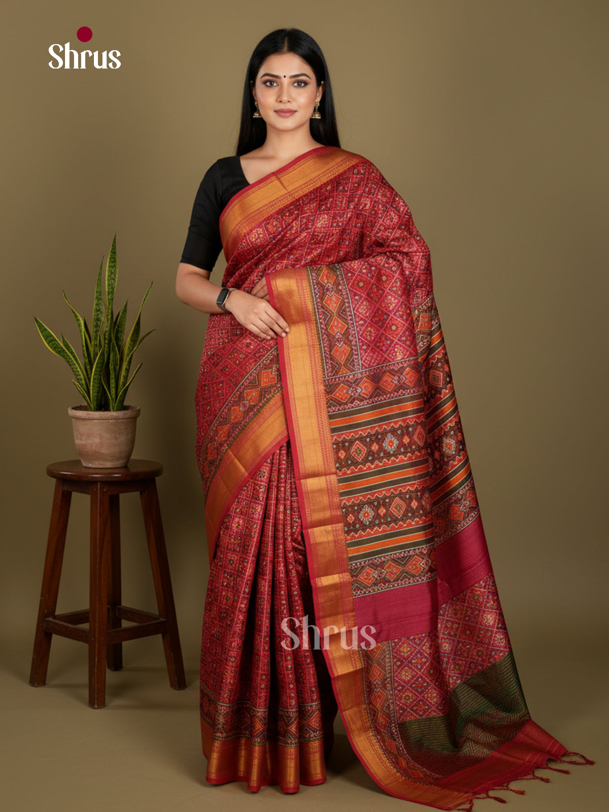 Semi Patola Saree - EDS21028 - Shop on Shrus.com