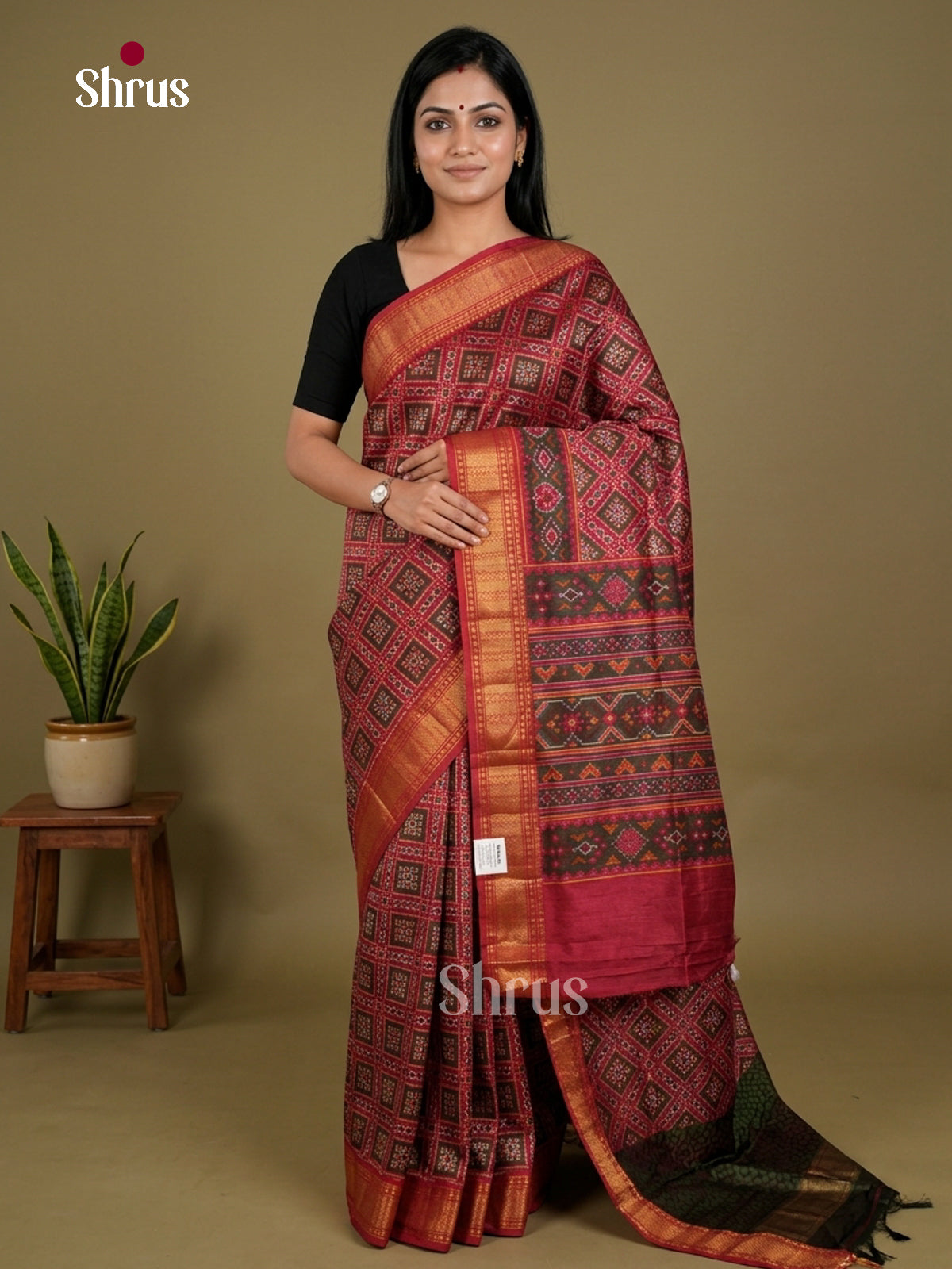 Semi Patola Saree - EDS21029 - Shop on Shrus.com