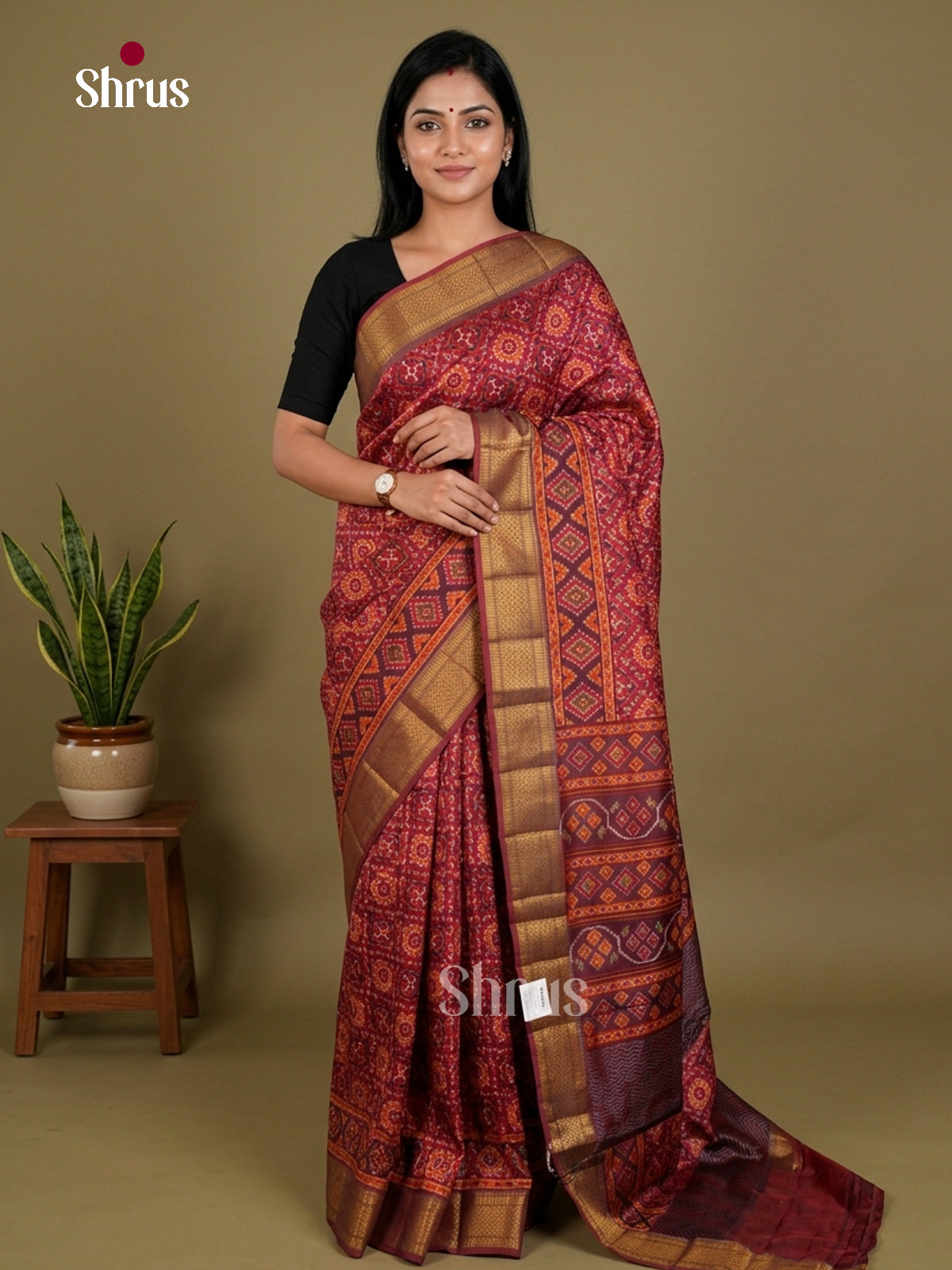 Semi Patola Saree - EDS21031 - Shop on Shrus.com