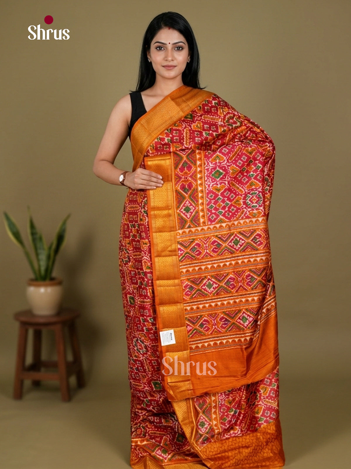 Semi Patola Saree - EDS21035 - Shop on Shrus.com