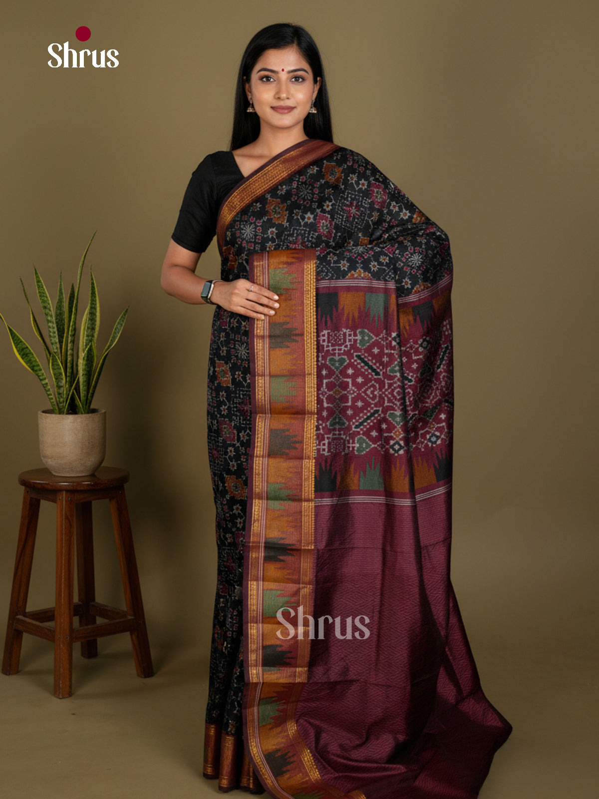 Semi Patola Saree - EDS21049 - Shop on Shrus.com