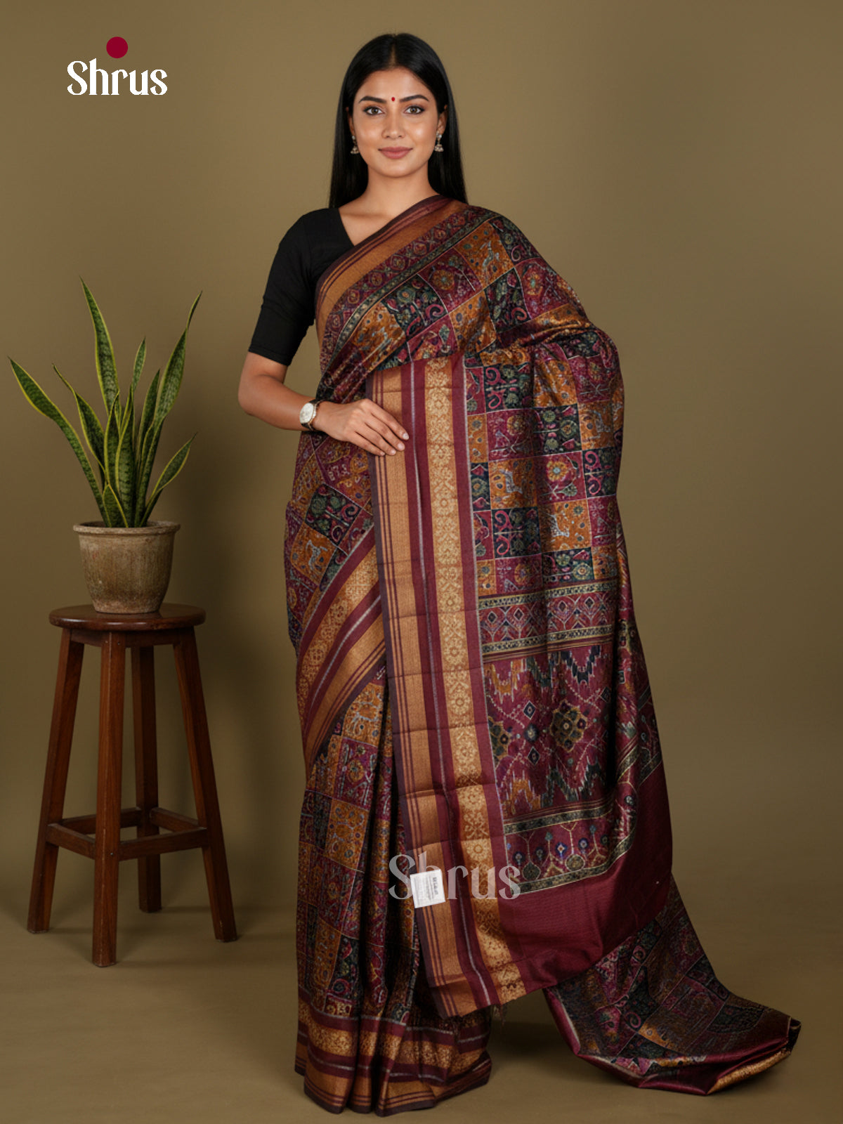 Semi Patola Saree - EDS21051 - Shop on Shrus.com