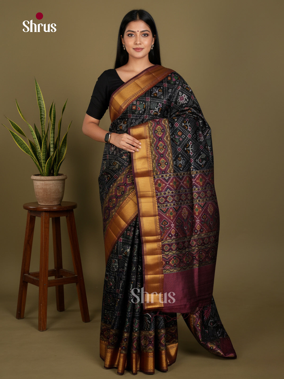 Semi Patola Saree - EDS21052 - Shop on Shrus.com