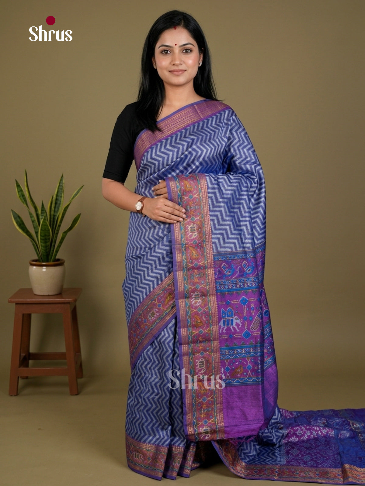Semi Patola Saree - EDS21056 - Shop on Shrus.com