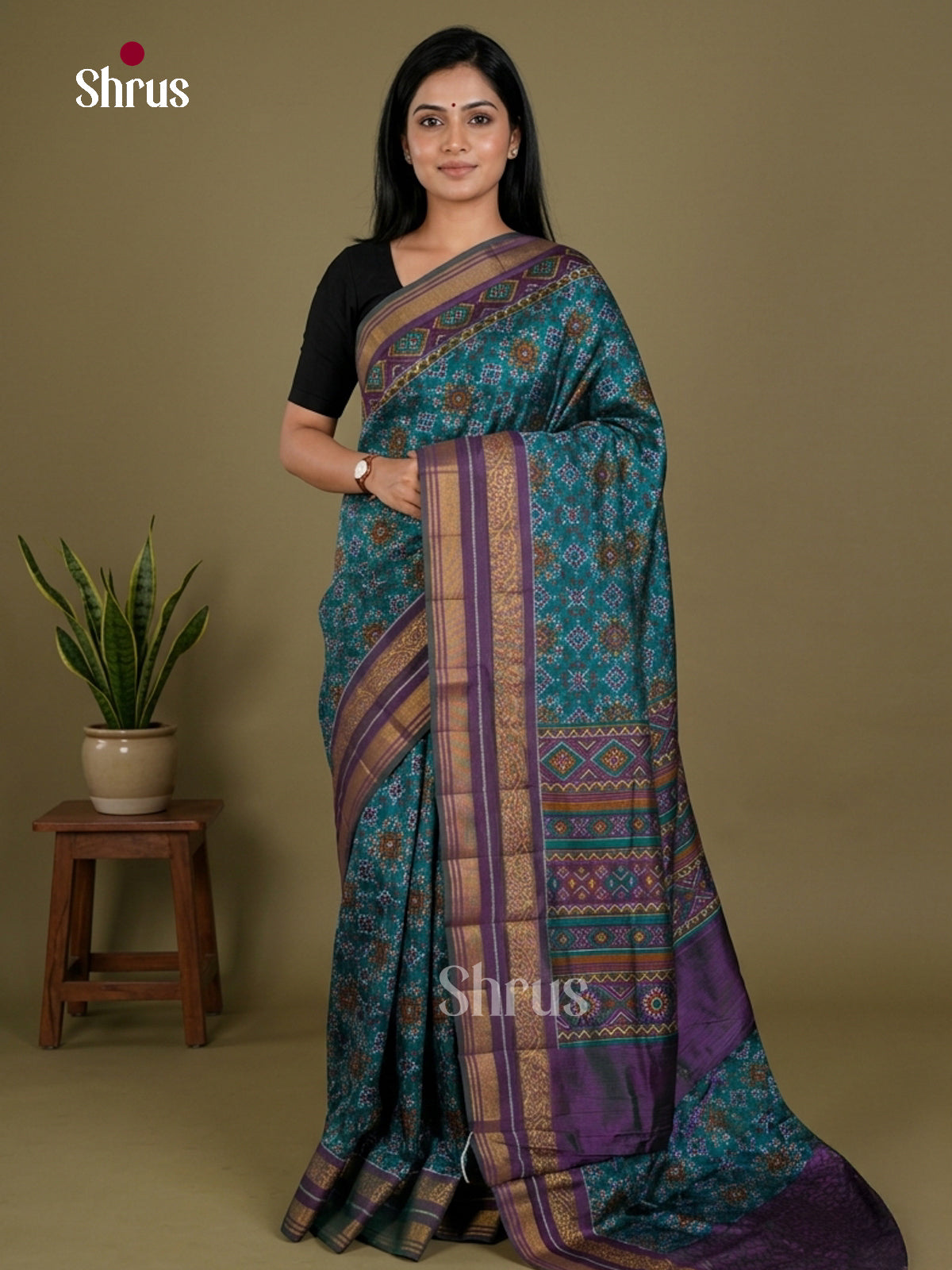 Semi Patola Saree - EDS21069 - Shop on Shrus.com