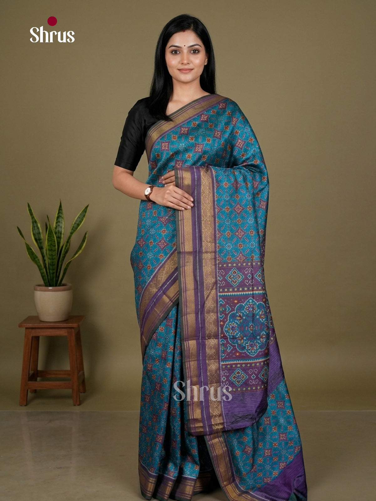 Semi Patola Saree - EDS21076 - Shop on Shrus.com