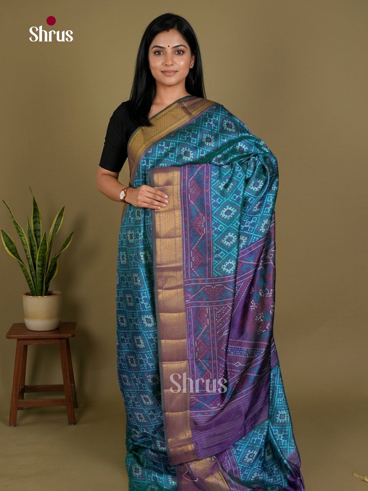 Semi Patola Saree - EDS21101 - Shop on Shrus.com
