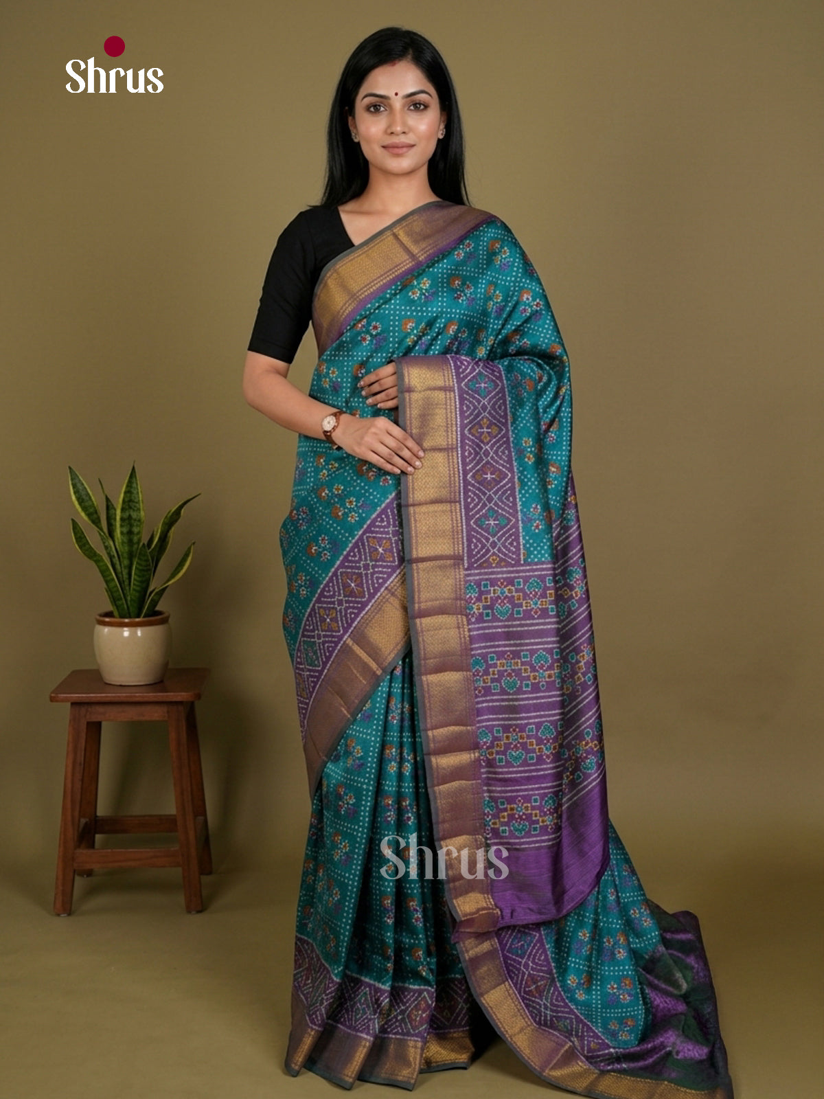 Semi Patola Saree - EDS21102 - Shop on Shrus.com