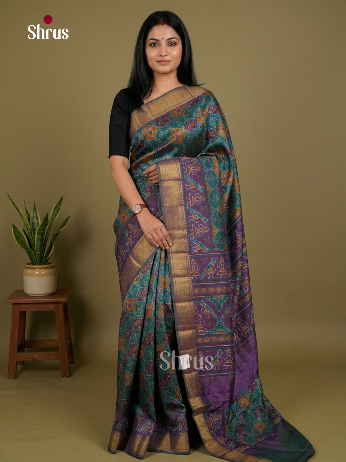 Semi Patola Saree - EDS21103 - Shop on Shrus.com