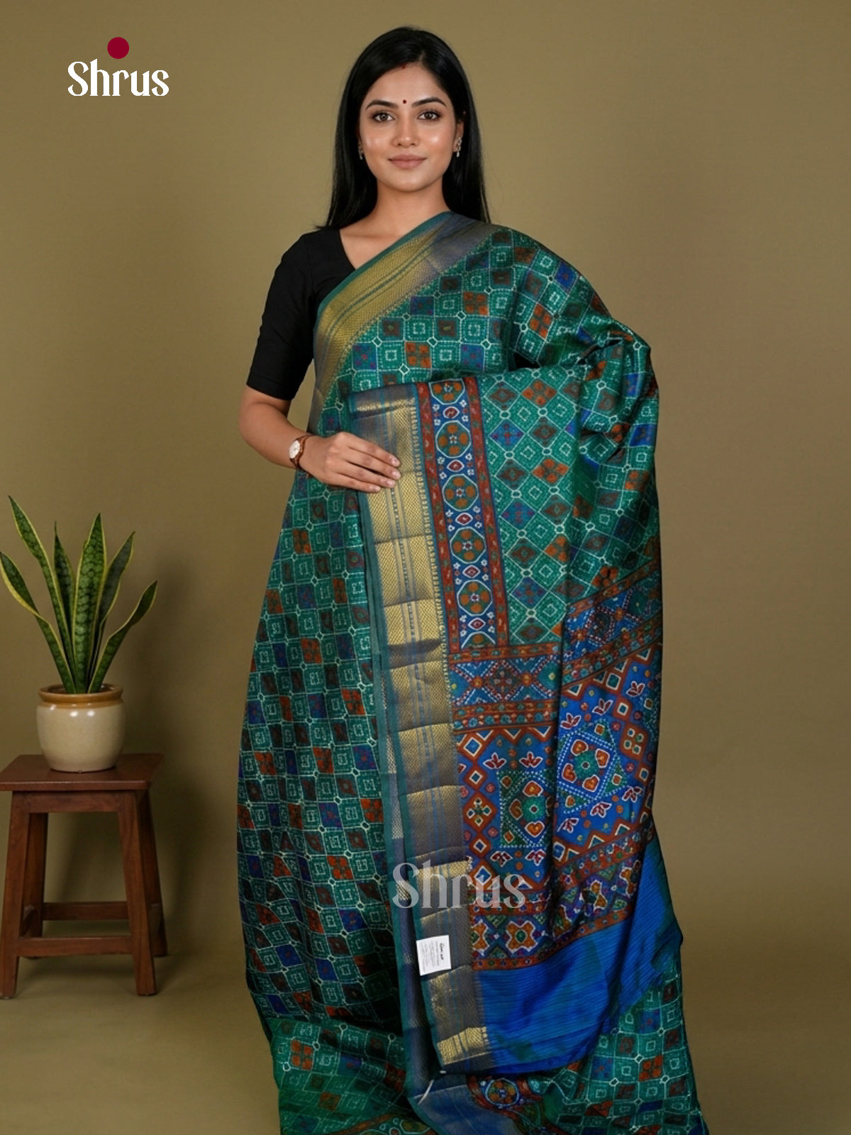 Semi Patola Saree - EDS21105 - Shop on Shrus.com