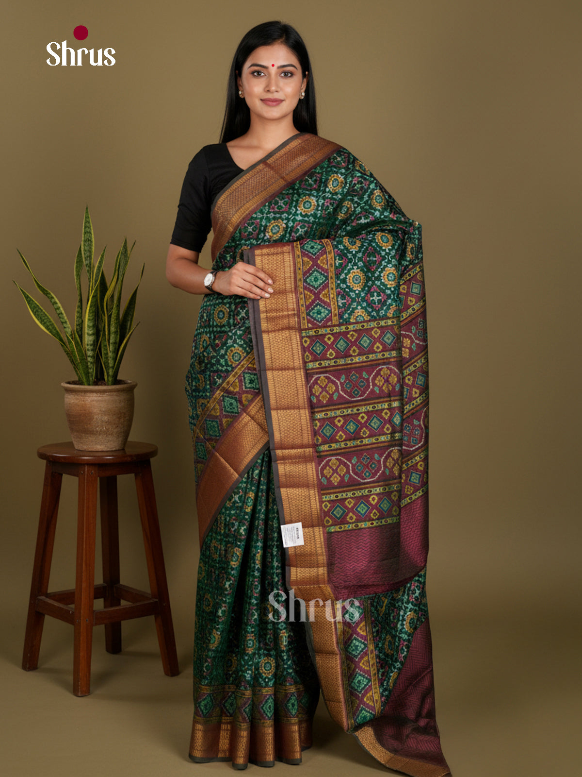 Semi Patola Saree - EDS21107 - Shop on Shrus.com