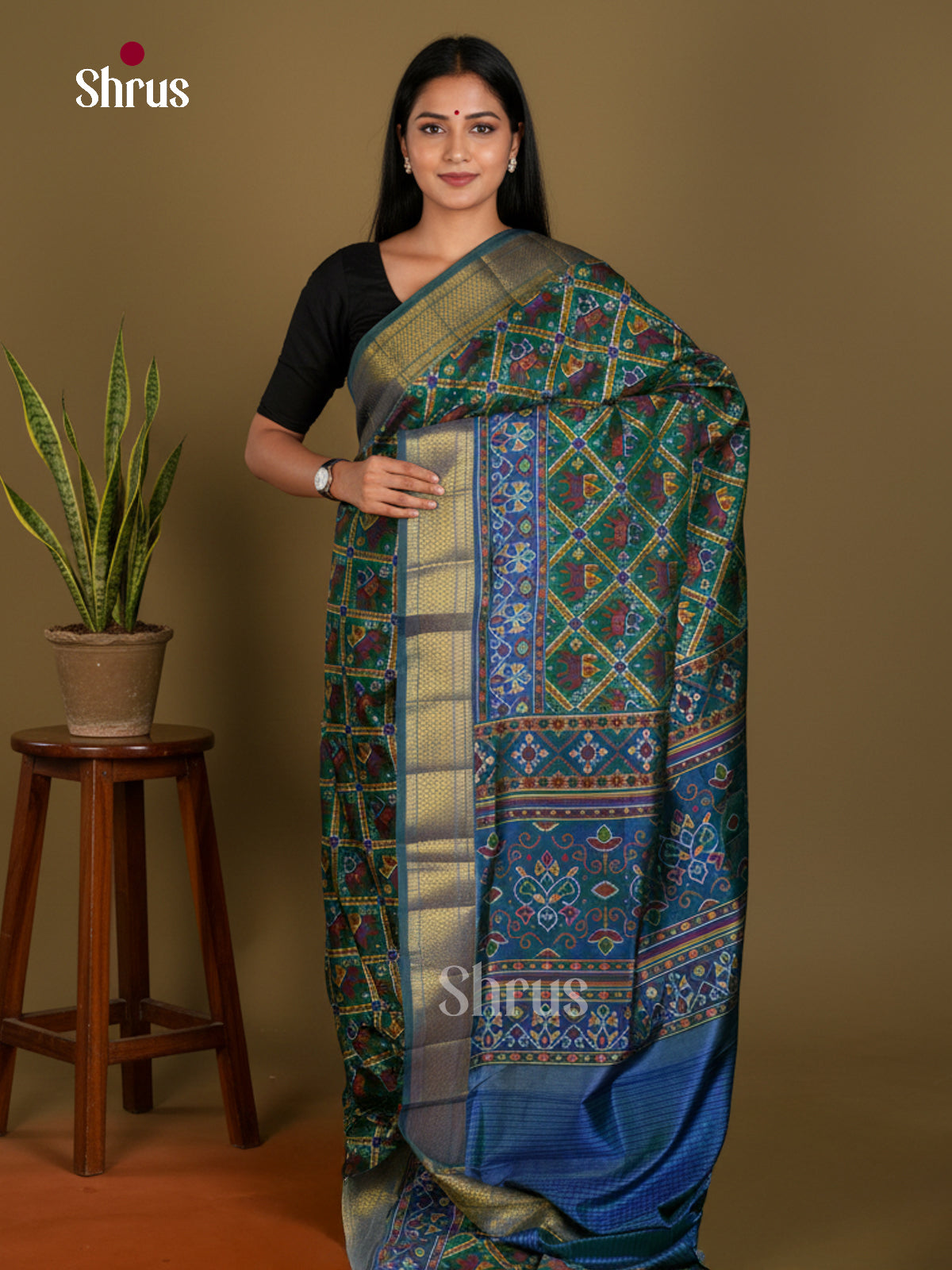 Semi Patola Saree - EDS21116 - Shop on Shrus.com